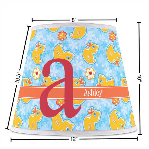 Rubber Duckies & Flowers Poly Film Empire Lampshade - Dimensions