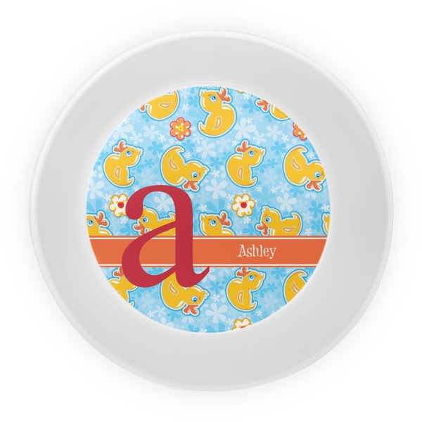 Rubber Duckies & Flowers Melamine Bowl - Center
