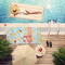 Rubber Duckies & Flowers Pool Towel Lifestyle