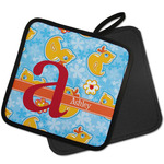 Rubber Duckies & Flowers Pot Holder w/ Name and Initial