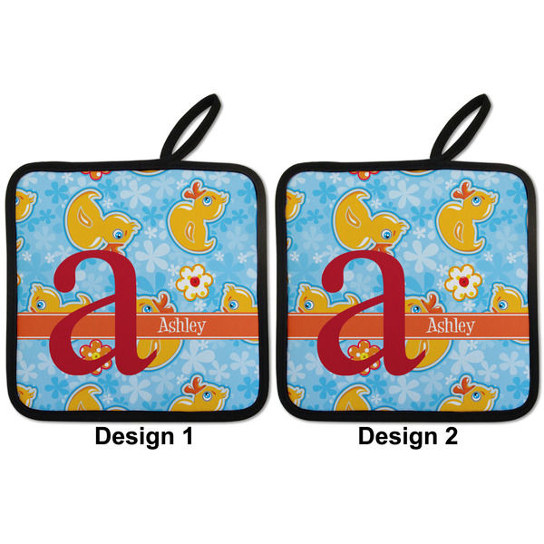 Rubber Duckies & Flowers Pot Holders - Set of 2 APPROVAL