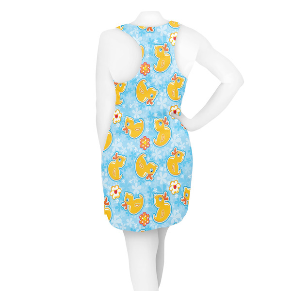 Rubber Duckies & Flowers Racerback Dress - On Model - Back