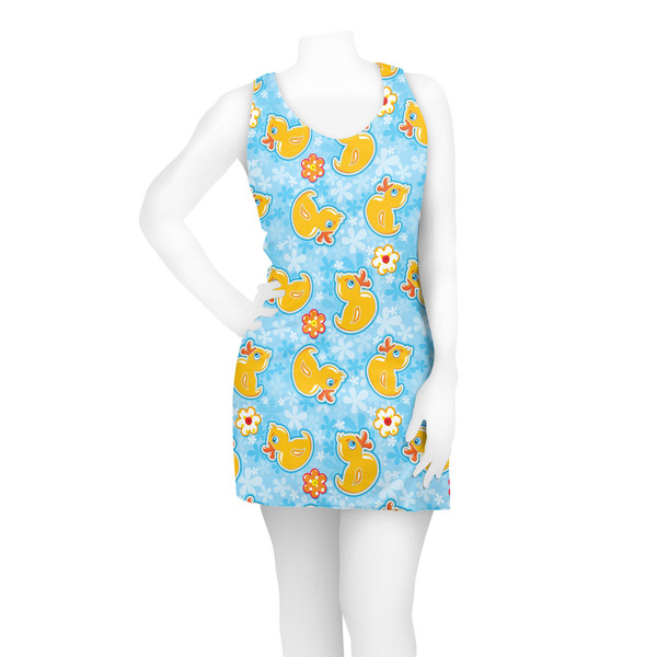 Rubber Duckies & Flowers Racerback Dress - On Model - Front