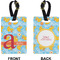 Rubber Duckies & Flowers Rectangle Luggage Tag (Front + Back)