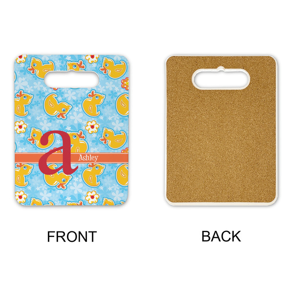 Rubber Duckies & Flowers Rectangle Trivet with Handle - APPROVAL