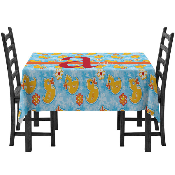Custom Rubber Duckies & Flowers Tablecloth (Personalized)