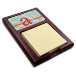 Rubber Duckies & Flowers Red Mahogany Sticky Note Holder (Personalized)