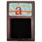 Rubber Duckies & Flowers Red Mahogany Sticky Note Holder - Flat