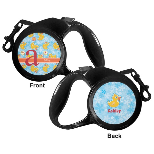 Rubber Duckies & Flowers Retractable Dog Leash - Medium Large - Apvl