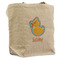 Rubber Duckies & Flowers Reusable Cotton Grocery Bag - Front View