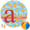 Rubber Duckies & Flowers Round Beach Towel (Personalized)