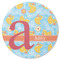 Rubber Duckies & Flowers Round Coaster Rubber Back - Single