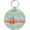 Rubber Duckies & Flowers Round Keychain (Personalized)