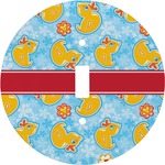 Rubber Duckies & Flowers Round Light Switch Cover