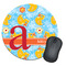 Rubber Duckies & Flowers Round Mouse Pad