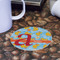 Rubber Duckies & Flowers Round Paper Coaster - Front
