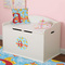 Rubber Duckies & Flowers Round Wall Decal on Toy Chest