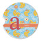 Rubber Duckies & Flowers Sandstone Car Coaster - Single (Personalized)