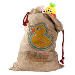 Rubber Duckies & Flowers Santa Sack (Personalized)