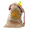 Rubber Duckies & Flowers Santa Bag - Front (stuffed w toys) PARENT