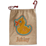 Rubber Duckies & Flowers Santa Sack - Front (Personalized)