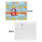 Rubber Duckies & Flowers Security Blanket - Front & White Back View