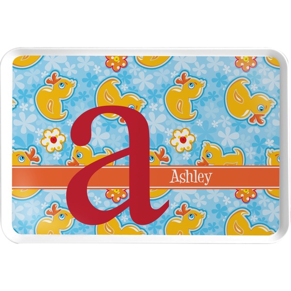 Custom Rubber Duckies & Flowers Serving Tray (Personalized)
