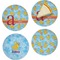 Rubber Duckies & Flowers Set of Appetizer / Dessert Plates
