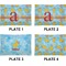 Rubber Duckies & Flowers Set of Rectangular Appetizer / Dessert Plates (Approval)