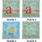 Rubber Duckies & Flowers Set of Square Dinner Plates (Approval)