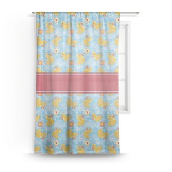 Rubber Duckies & Flowers Sheer Curtains (Personalized)