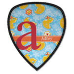 Rubber Duckies & Flowers Iron on Shield Patch A w/ Name and Initial