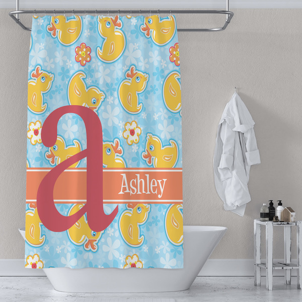 Rubber Duckies & Flowers Shower Curtain Lifestyle