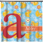 Rubber Duckies & Flowers Shower Curtain - Custom Size (Personalized)