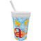 Rubber Duckies & Flowers Sippy Cup with Straw (Personalized)
