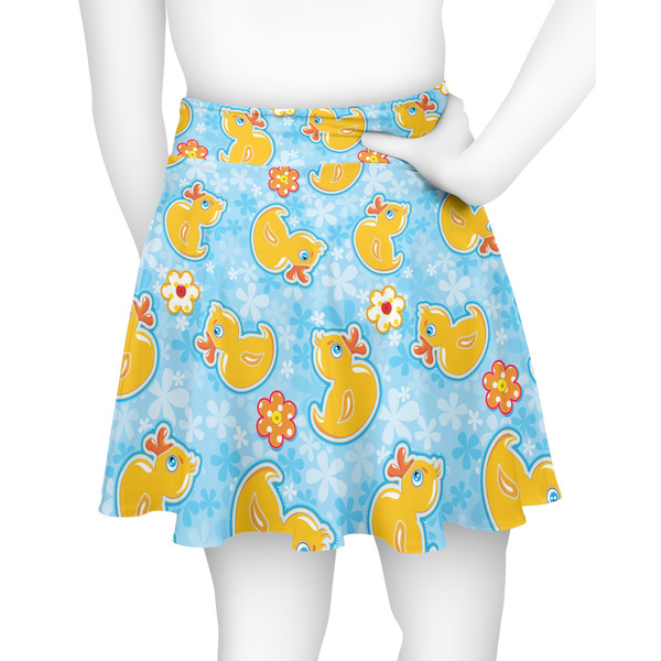 Rubber Duckies & Flowers Skater Skirt - Back