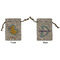 Rubber Duckies & Flowers Small Burlap Gift Bag - Front and Back