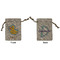Rubber Duckies & Flowers Small Burlap Gift Bag - Front & Back (Personalized)