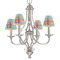 Rubber Duckies & Flowers Small Chandelier Shade - LIFESTYLE (on chandelier)