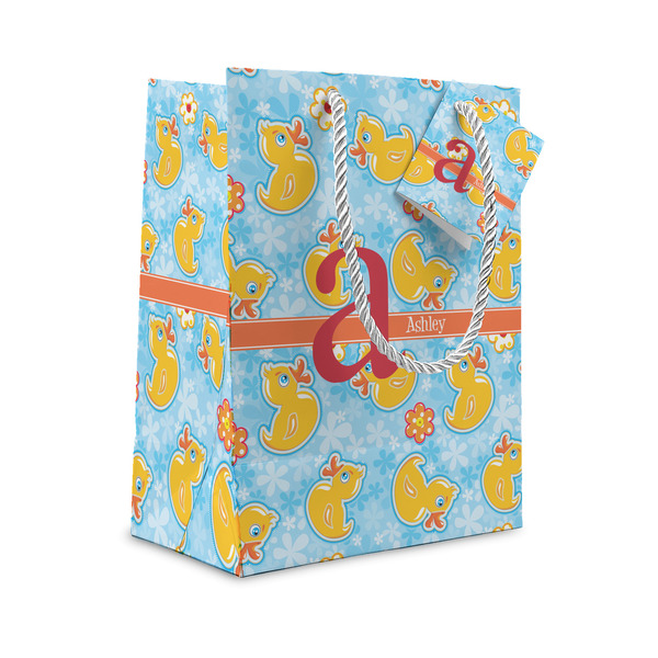 Custom Rubber Duckies & Flowers Small Gift Bag (Personalized)