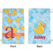 Rubber Duckies & Flowers Small Laundry Bag - Front & Back View