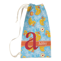 Rubber Duckies & Flowers Laundry Bags - Small (Personalized)