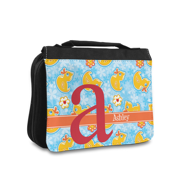 Custom Rubber Duckies & Flowers Toiletry Bag - Small (Personalized)