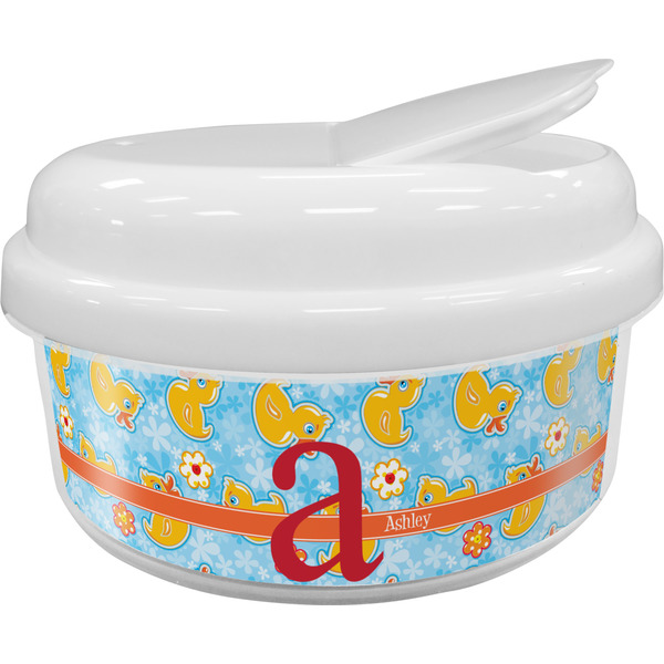 Custom Rubber Duckies & Flowers Snack Container (Personalized)