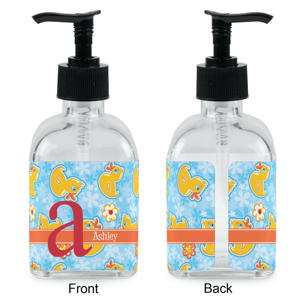 Rubber Duckies & Flowers Glass Soap/Lotion Dispenser - Approval