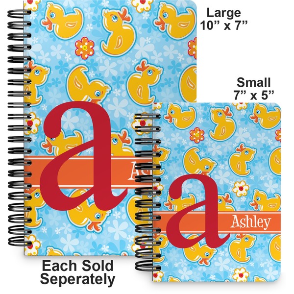 Rubber Duckies & Flowers Spiral Journal - Comparison