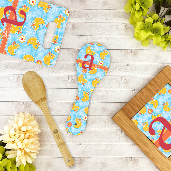 Rubber Duckies & Flowers Spoon Rest Trivet - LIFESTYLE