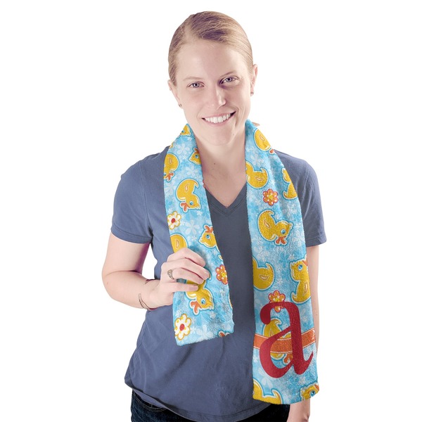 Rubber Duckies & Flowers Sport Towel - Exercise use - Model