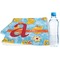 Rubber Duckies & Flowers Sports Towel Folded with Water Bottle