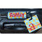 Rubber Duckies & Flowers Square Luggage Tag & Handle Wrap - In Context